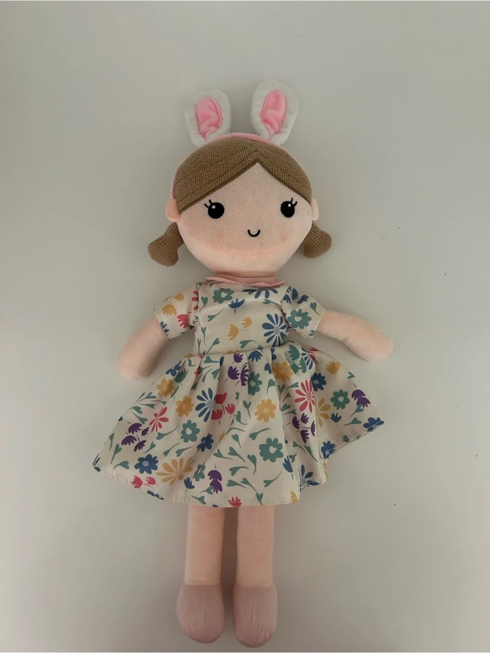 Linzy Doll with Bunny Ears & Floral Dress